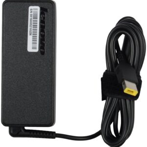 Lenovo 65W USB Slim Tip Rectangular pin Laptop Adapter/Charger with Power Cord for Select Models of Lenovo Laptop