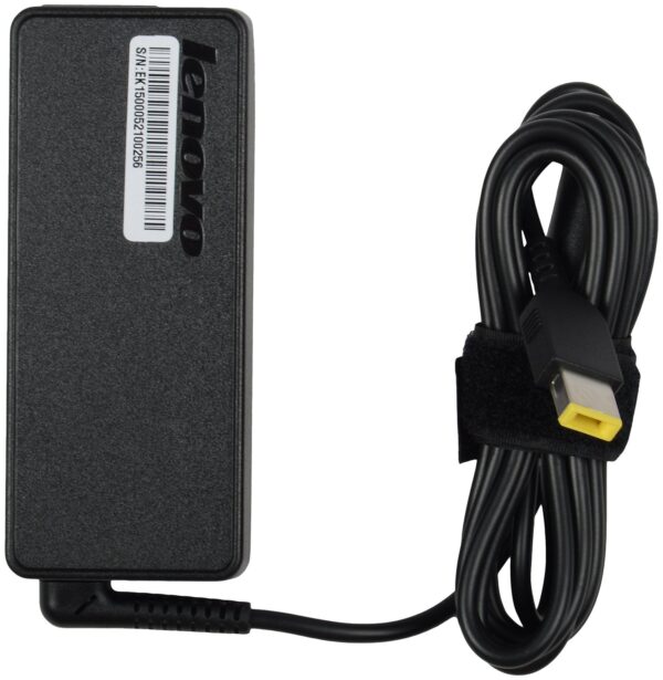 Lenovo 65W USB Slim Tip Rectangular pin Laptop Adapter/Charger with Power Cord for Select Models of Lenovo Laptop